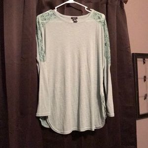 Long sleeve teal rue 21 tee